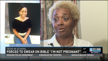 I'm not pregnant: Teen says she was forced to swear on Bible at local school