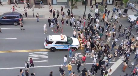 De Blasio Just Commended NYPD for “Tremendous Restraint” After Police Van Plows Through Crowd