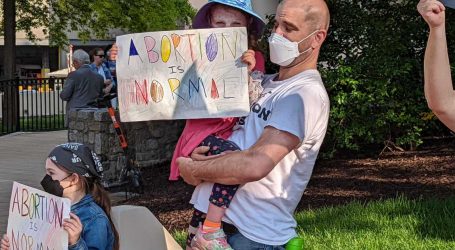 Abortion Advocates in Baltimore Protest the Supreme Court’s Leaked Roe Opinion