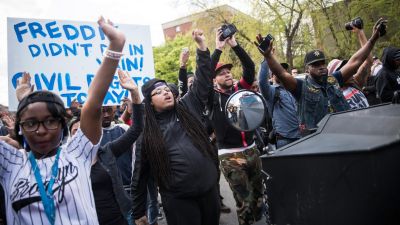 Video, Audio Detail Start of Baltimore Riot, Police Response