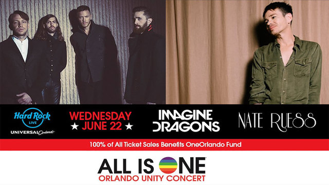 Imagine Dragons joins Nate Ruess for 'All is One Orlando Unity Concert'