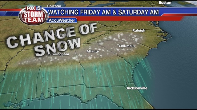 Tracking the chance for snow showers Friday and Saturday mornings
