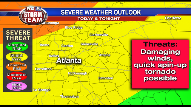 STORM ALERT DAY: Severe weather possible this afternoon; some schools closing