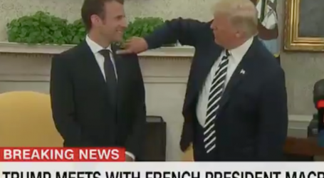 Enjoy This Excruciating Clip of Trump Brushing Off “Dandruff” From Macron’s Suit