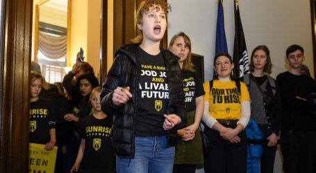 Hundreds of Young Protesters Confront McConnell Over Green New Deal