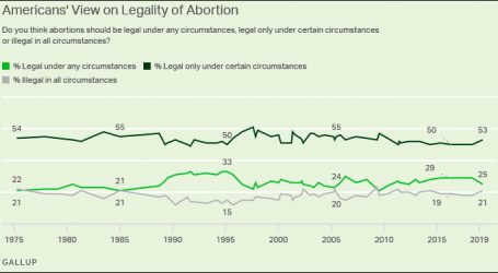 As Usual, Public Opinion on Abortion is Rock Steady