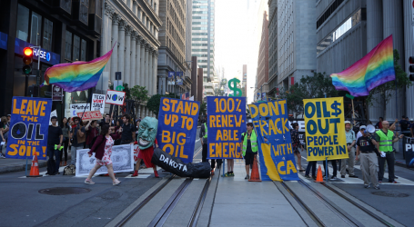 Photos: Inside the Raucous, Colorful Protest that Shut Down “Wall Street West”