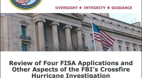 OIG Report Says FBI Is Incompetent, But Harbors No Anti-Trump Bias