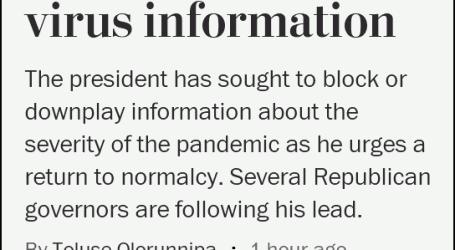 If You Clap Hard Enough, Donald Trump Thinks the Coronavirus Will Go Away