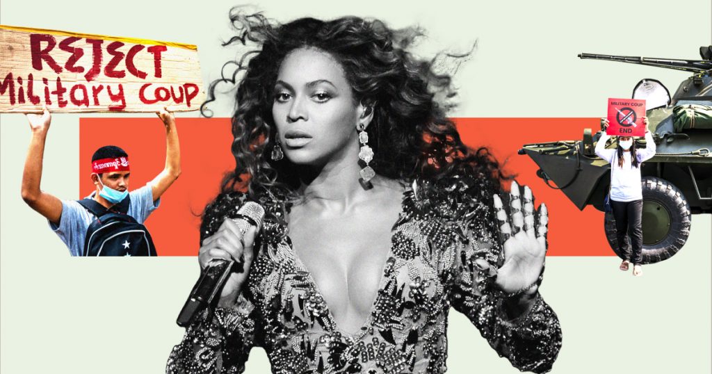 “dearest-beyonce”:-myanmar-activists-beg-american-brands-to-help-them-end-the-military-coup