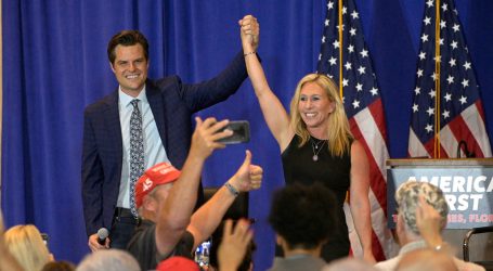 Watch: Matt Gaetz and Marjorie Taylor Greene Combine Forces at a Rally in Florida