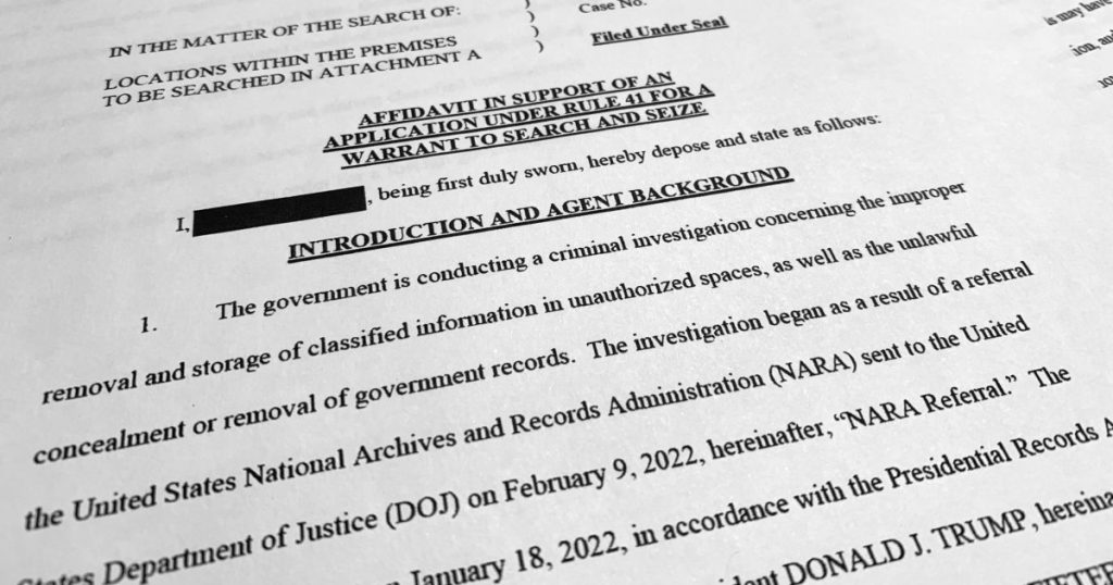 just-released:-read-the-doj’s-redacted-affidavit-for-searching-trump’s-estate